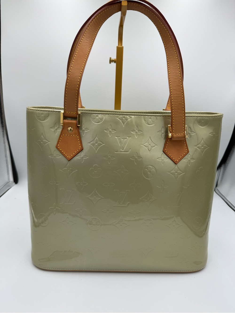 Louis Vuitton Houston in Seafoam Vernis Leather